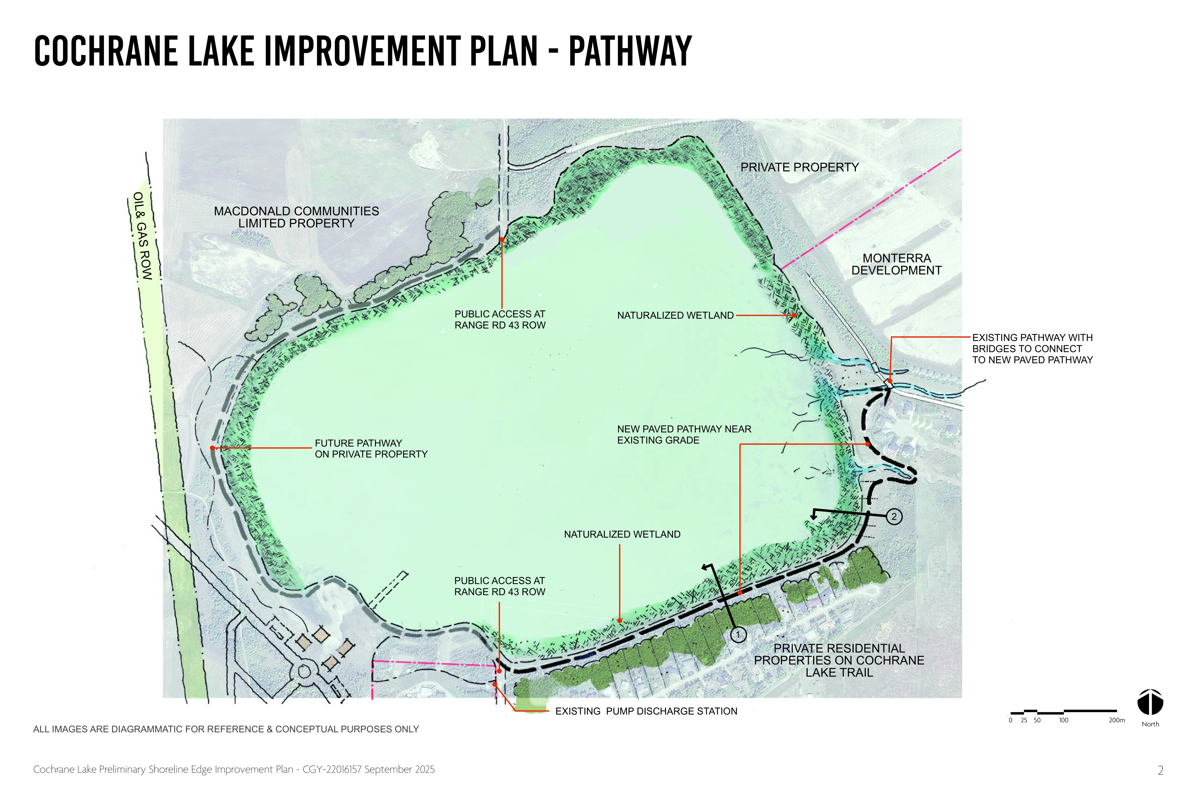 The cochrane lake shoreline